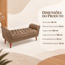 Ver imagem 3 de Recamier Grecia 140 cm Elegante com Revestimento em Suede Capuccino