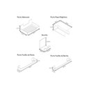 Ver mais imagens de Kit de Acessórios para Banheiro Inox com Adesivo 5 Pcs F.elg