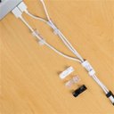Ver imagem 7 de Kit Clip Organizador de Cabos e Fios Adesivo 3M 1000 Un Fixador Zigzag Passa Fio Preto TV Rede Pc