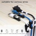 Ver imagem 4 de Kit Clip Organizador de Cabos e Fios Adesivo 3M 1000 Un Fixador Zigzag Passa Fio Preto TV Rede Pc