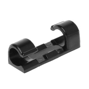 Kit Clip Organizador de Cabos e Fios Adesivo 3M 1000 Un Fixador Zigzag Passa Fio Preto TV Rede Pc