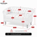 Ver imagem 5 de Namoradeira Chesterfield Duque 2 Lugares em Bouclê Cinza