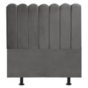Ver imagem 1 de Cabeceira Nuvem Cama Casal 140 cm Alanis Suede Cinza Escuro