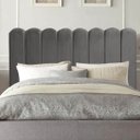 Ver imagem 2 de Cabeceira Nuvem Cama Casal 140 cm Alanis Suede Cinza Escuro