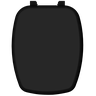Assento Tampa para Vaso Sanitário Almofadado Compatível Prímula Preto Durín - 1
