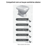 Assento Tampa para Vaso Sanitário Almofadado Compatível Prímula Preto Durín - 3