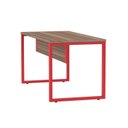 Ver imagem 7 de Escrivaninha Mesa Escritório X 150cm Industrial Walnut e Vermelho Marrom