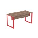 Ver imagem 3 de Escrivaninha Mesa Escritório X 150cm Industrial Walnut e Vermelho Marrom