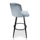 Ver imagem 6 de Banqueta Ipê Veludo Cinza Base Metálica Preto - D’Rossi