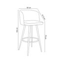 Ver imagem 4 de Banqueta Ipê Veludo Cinza Base Metálica Preto - D’Rossi