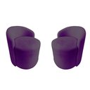 Ver imagem 2 de Kit 2 Poltronas Decorativa Yara Orgânica Veludo Roxo