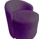Ver imagem 6 de Kit 2 Poltronas Decorativa Yara Orgânica Veludo Roxo