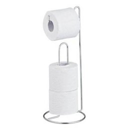 Papeleira Para Papel Higiênico De Chão Cromada Modelo Luxo - 1