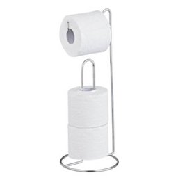 Papeleira Para Papel Higiênico De Chão Cromada Modelo Luxo - 2