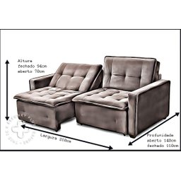 Sofá Cama Casal Veludo Azul Lux Filadélfia Rec Estofados - 3