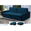 Ver imagem 2 de Sofá Cama Casal Veludo Azul Lux Filadélfia Rec Estofados