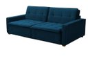 Ver imagem 1 de Sofá Cama Casal Veludo Azul Lux Filadélfia Rec Estofados