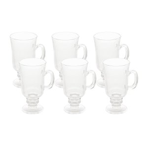 Jogo de 6 Taças de Vidro para Cappuccino 114ml - Lyor