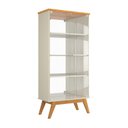Ver imagem 2 de Cristaleira Or Estilo Retrô com Portas em Vidro Temperado Cor Off White / Cinamomo