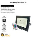 Ver imagem 7 de Luminária Refletor 50w Led Rgb Prova Dagua Holofote Bivolt