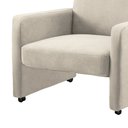 Ver imagem 3 de Poltrona Mirella Suede Bege com Rodízios - D'Rossi Poltrona Decorativa;poltrona para Sala;poltrona P