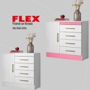 Ver imagem 3 de Cômoda Sapateira Montevideu Branco/ Rosa Flex - Demóbile