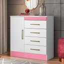 Ver imagem 4 de Cômoda Sapateira Montevideu Branco/ Rosa Flex - Demóbile