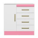 Ver imagem 5 de Cômoda Sapateira Montevideu Branco/ Rosa Flex - Demóbile