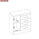 Ver imagem 2 de Cômoda Sapateira Montevideu Branco/ Rosa Flex - Demóbile