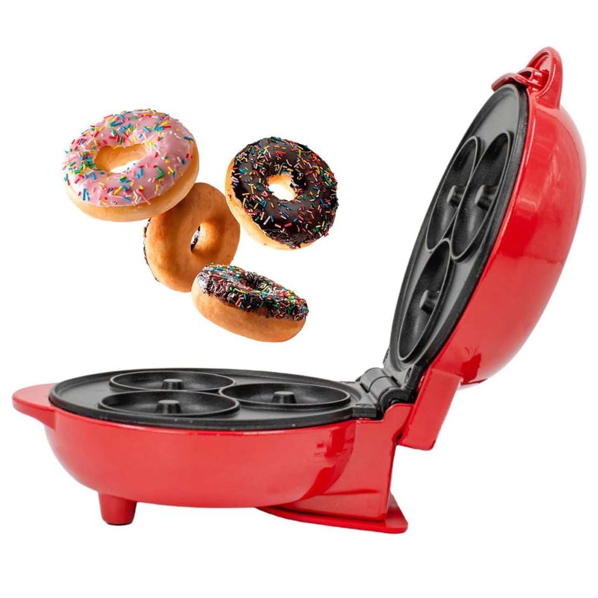 Máquina de Mini Donuts Rosquinhas Cozinha Confeitaria Sobremesa Crianças Culinária Antiaderente Bisc - 3