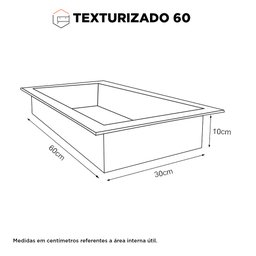 Nicho para Banheiro em Mármore Sintético Texturizado 60x30 Branco - Cozimax - 4