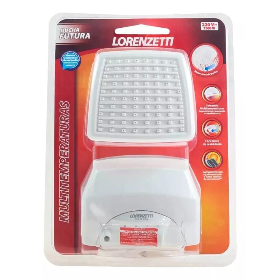 Chuveiro Ducha Futura Multitemperaturas 220v7500w Lorenzetti - 2