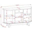 Ver imagem 4 de Buffet Aparador 3 Portas e 1 Gaveta 100% Mdp Brianza Cumaru/opala
