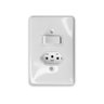 Kit 2 Interruptor Simples 6a com Tomada 2p+t 20a 250v Ilumi Cor:branco - 2
