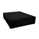 Ver imagem 2 de Cama Box Baú Viúva Loja Xerife Suede Preto 41x128x188