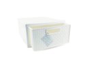 Ver imagem 4 de Kit 5 Gaveteiro Modular Empalhável Organizador Multiuso Rattan Plástico Resistente 1 Unidade Cor:Bra