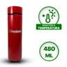 Garrafa Térmica Inox Vermelha a Vácuo Isolamento Térmico Quente e Frio 8h - 2