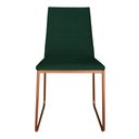 Ver imagem 2 de Cadeira de Jantar Lille Base Aramado Bronze Veludo Verde - Montanaris Decor