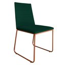 Ver imagem 1 de Cadeira de Jantar Lille Base Aramado Bronze Veludo Verde - Montanaris Decor