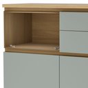 Ver imagem 3 de Balcão 1 Porta e 4 Gavetas Rainha Nature/verde Nesher 120cm