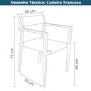 Ver imagem 2 de Cadeira Empilhavel Trancoso Rivatti em Aluminio Assento em Trama de Corda Náutica Chumbo
