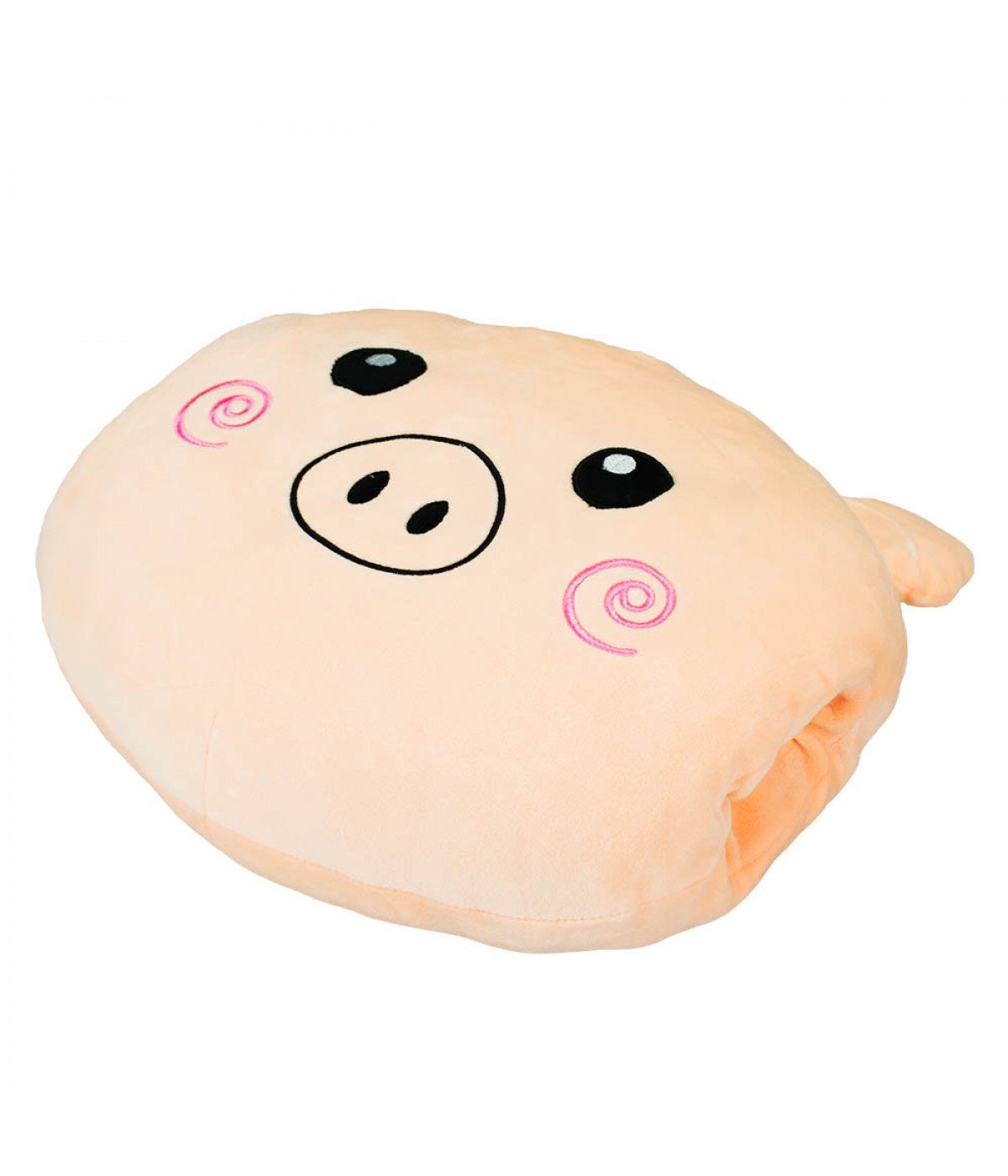 Almofada Apoio Mão Rosto Porco 27x30cm - Pelúcia - 4