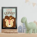 Ver imagem 5 de Kit 4 Quadros Infantil Leão Animais Bichos Frases 20x30cm Arte na Arte Moldura Preta