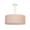 Ver imagem 2 de Lustre Pendente Redondo Cúpula em Tecido 50x15:rosa5963