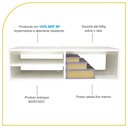 Ver imagem 4 de Rack Suspenso para Tv/dvd/vídeo Game, com Nicho 100% Mdf