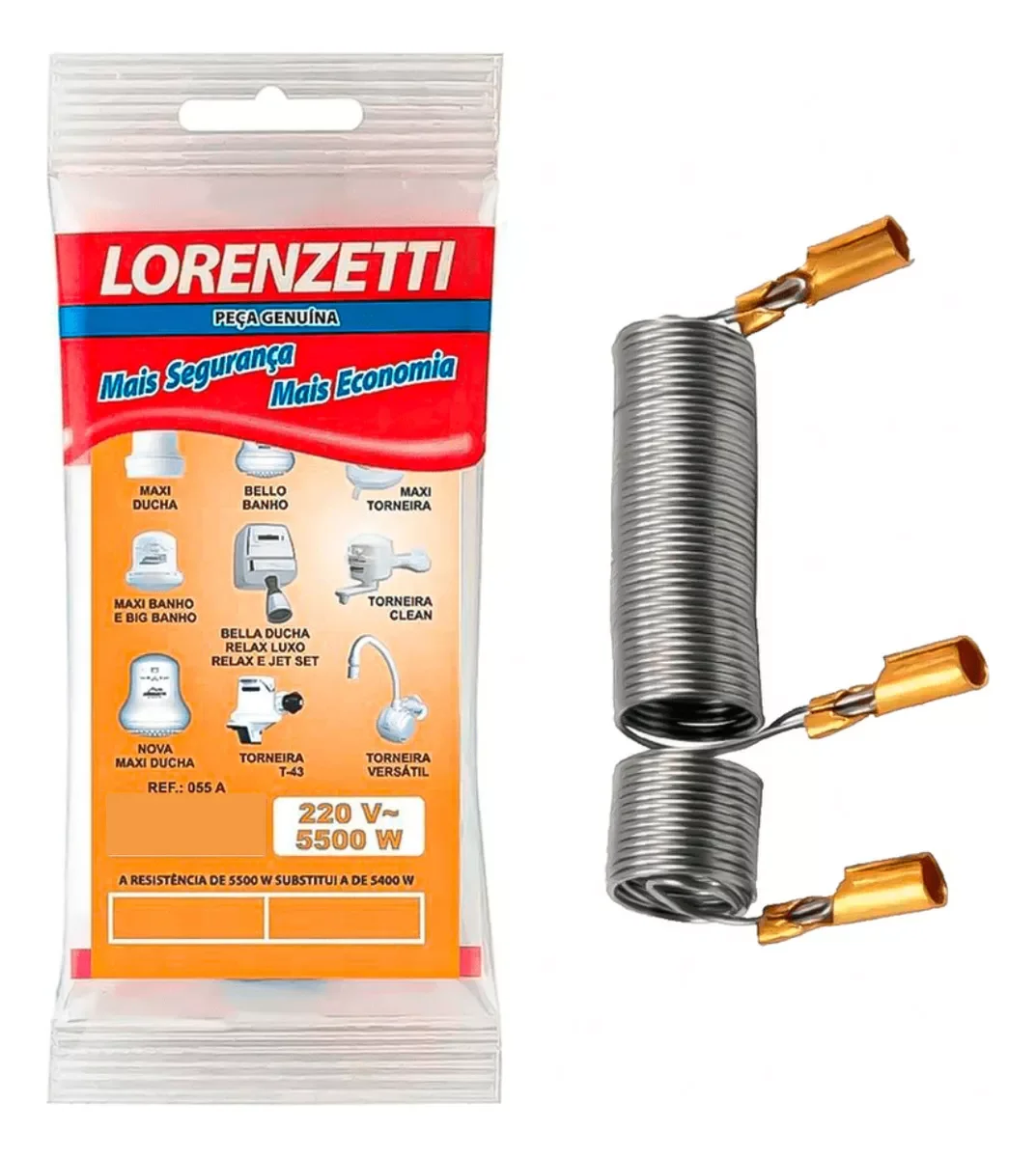 Ver imagem 2 de Resistência Maxi Ducha, Bello Banho,maxi Torneira 220v 5500w