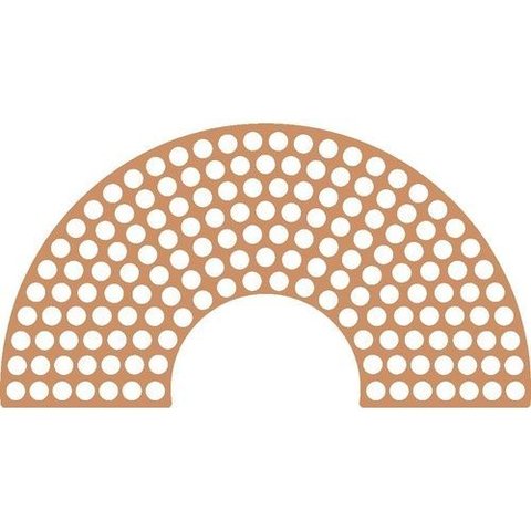 Base Arco Iris Mdf Crochê Fio de Malha 22cm - 10un