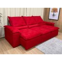 Ver imagem 4 de Sofá 5 Lugares Retrátil e Reclinável 2,70 Metros Alpoim Estofados Vermelho 203 Athenas