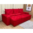 Ver imagem 1 de Sofá 5 Lugares Retrátil e Reclinável 2,70 Metros Alpoim Estofados Vermelho 203 Athenas