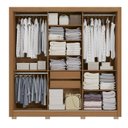 Ver imagem 2 de Guarda Roupa Roupeiro Casal com 3 Portas de Correr e 2 Gavetas Cb03m570 Kappesberg